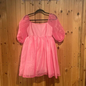 SELKIE Cali puff sleeve mini dress